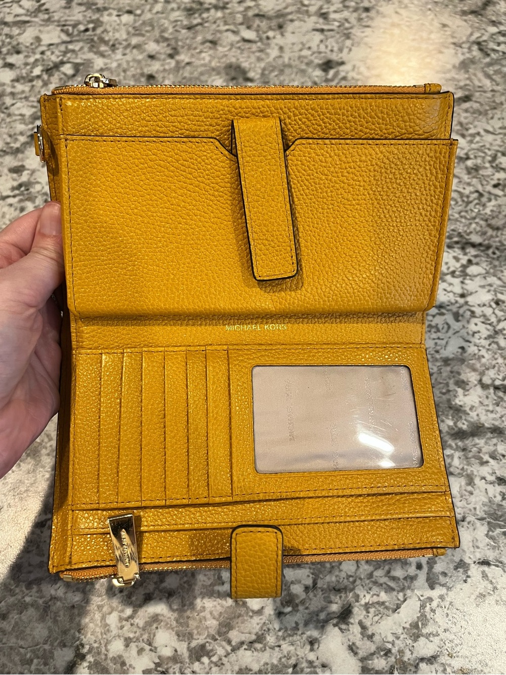 Michael Kors Leather Double Zip Tech Wallet Wristlet - Picture 4 of 13